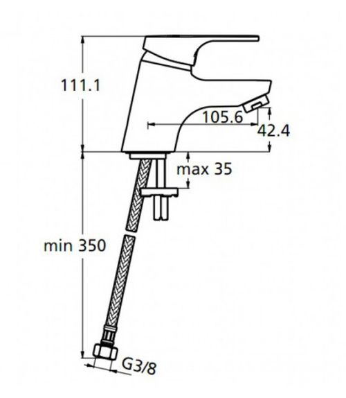 Смеситель для раковины Ideal Standard Slimline II B8669AA