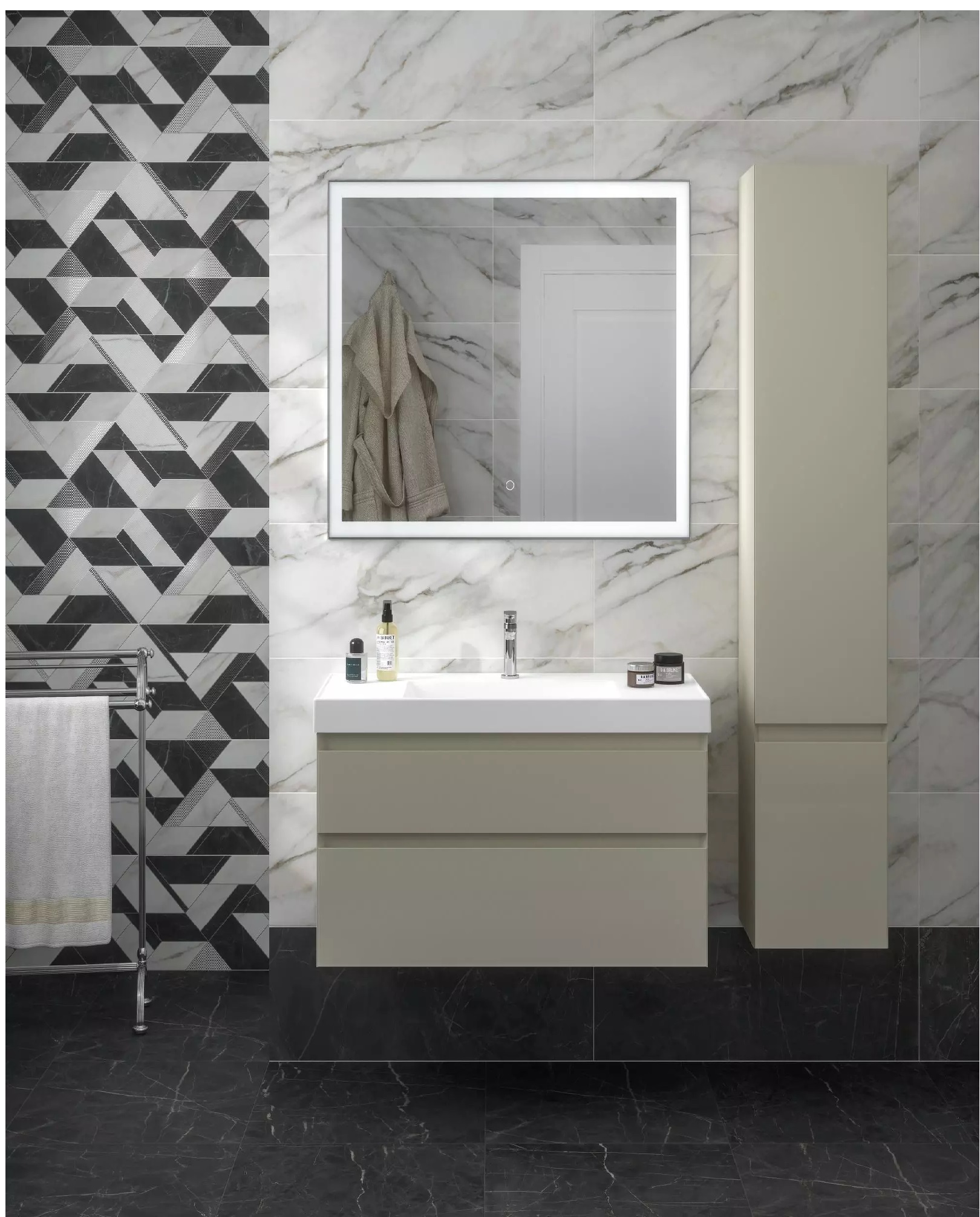 Тумба с раковиной Kerama Marazzi Cubo 80 см