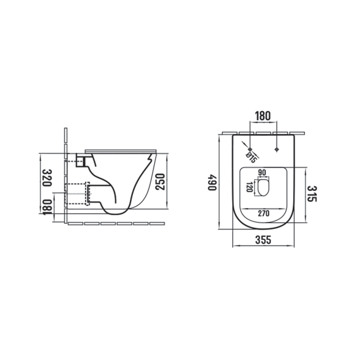 Подвесной унитаз Vincea Evo VT1-34SMC 490x355x320 безободковый, капучино матовый