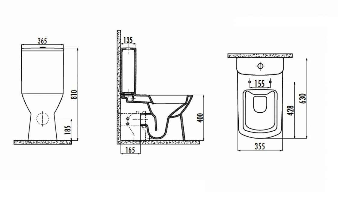 Унитаз-компакт Creavit Nova NV410 + NV361-11 безободковый, белый