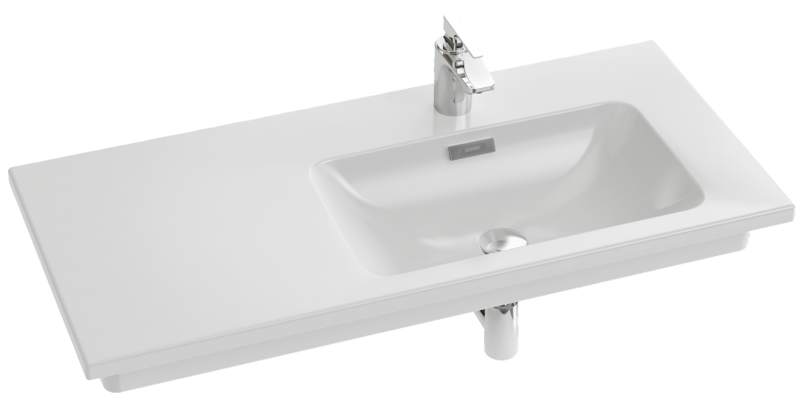 Мебель для ванной Jacob Delafon Vox 100 см R белый блестящий лак