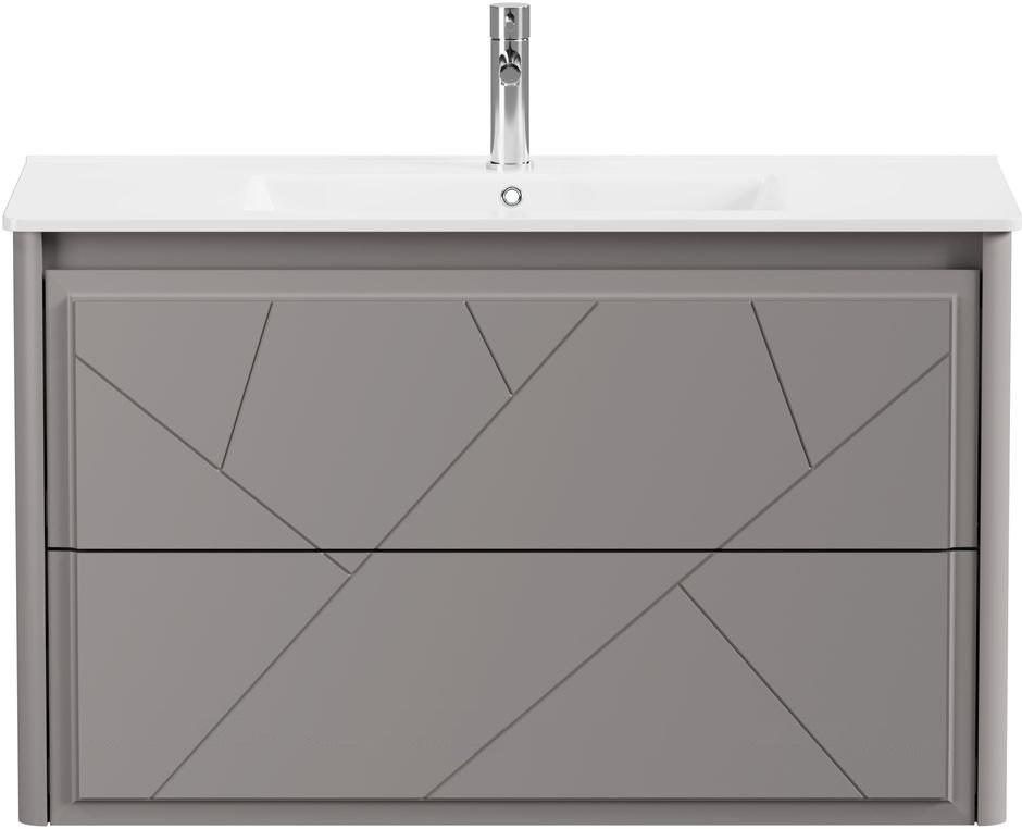 Тумба с раковиной Allen Brau Paris 100 см платина матовый