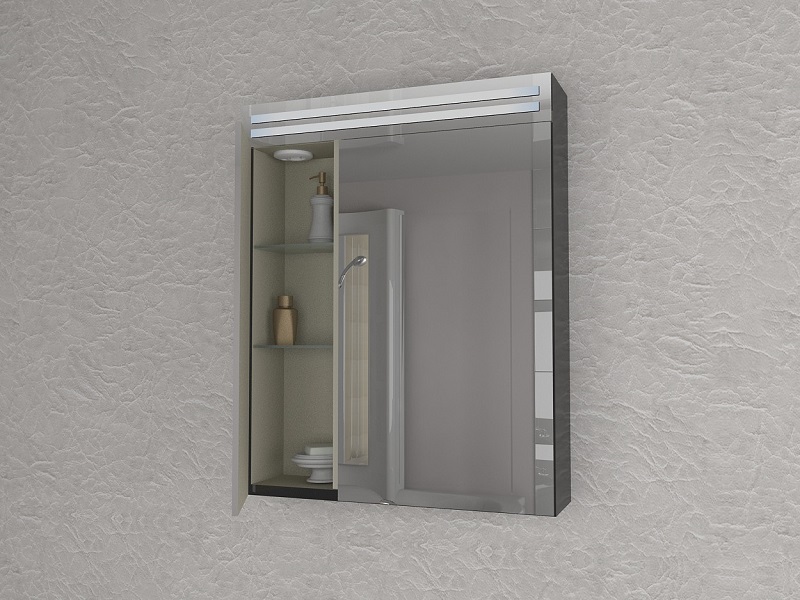 Зеркальный шкаф De Aqua Эколь 60 см, с подсветкой, белый