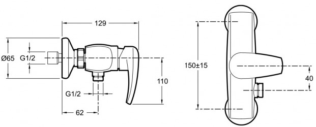 Комплект для ванны/душа Jacob Delafon Panache 3 in 1 E72240/E71241/E14330