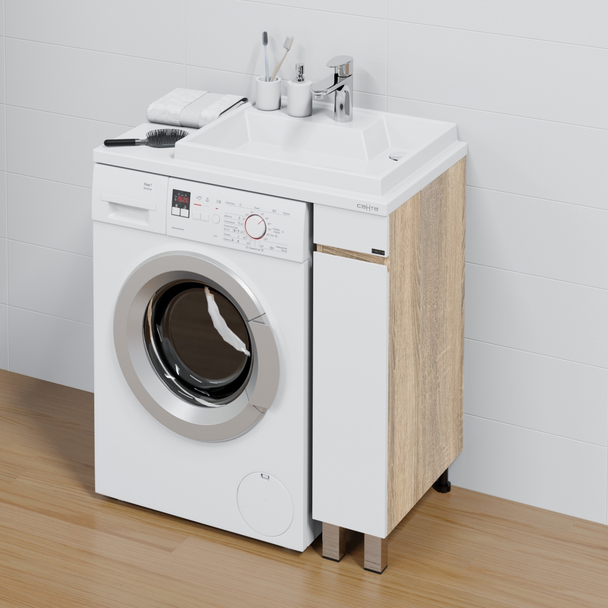 Тумба с раковиной Санта Марс 80 см (рак.Юпитер 80см) напольная