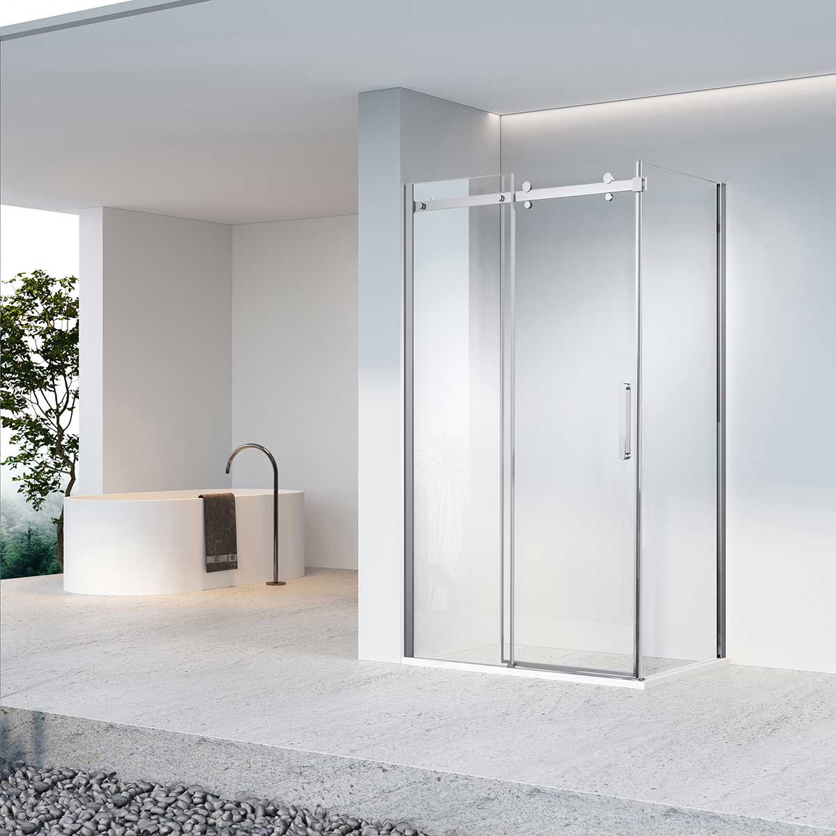 Душевой уголок Vincea Como-N VSR-4CN8012CL 120x80 хром, прозрачное