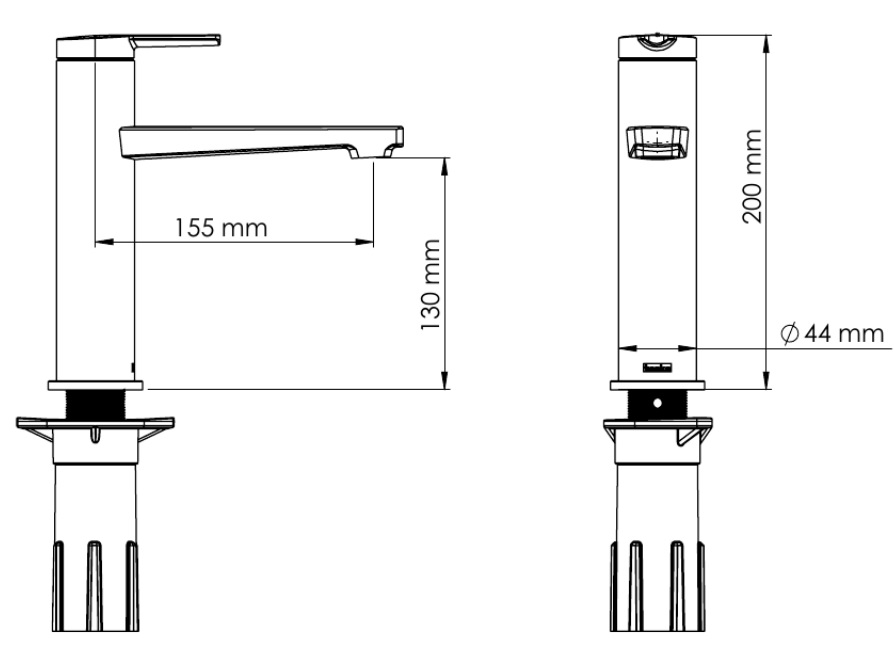 Смеситель для раковины Teska Liva Leo S E5417 золото