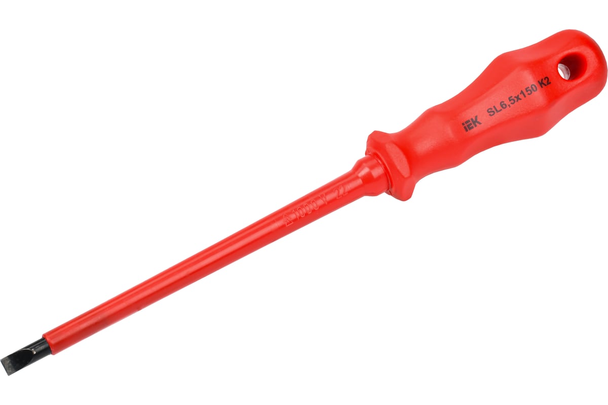 Диэлектрическая отвертка IEK ARMA2L 3 SL6,5x150 K2 A2L3-SC30-K2-SL-65-150