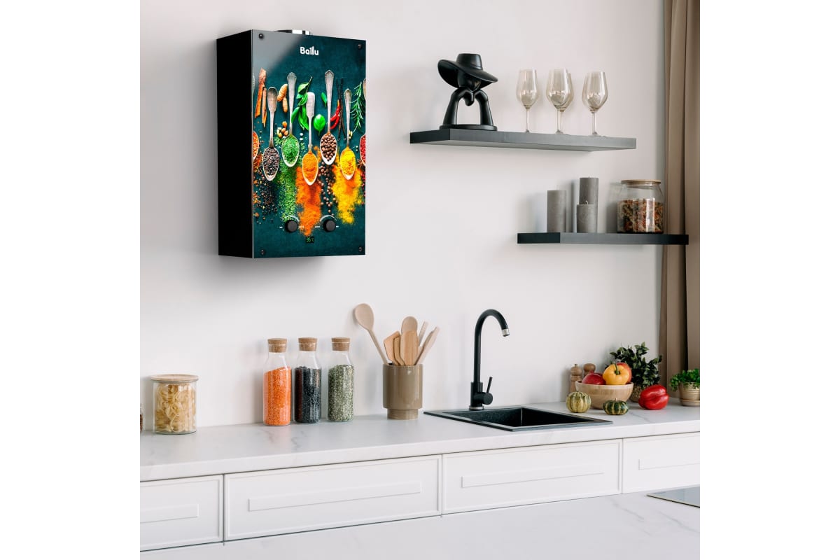 Газовая колонка Ballu GWH 10 Fiery Glass Curry НС-1584732