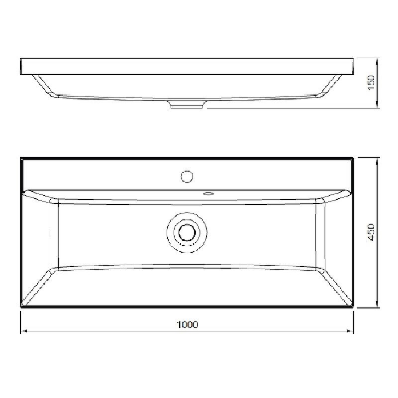 Тумба с раковиной AQUAme S3 100 см