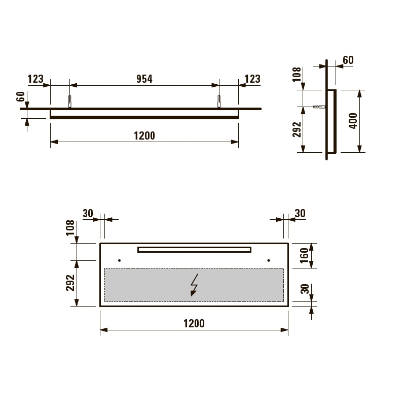 Зеркало Laufen Alessi One 120 см