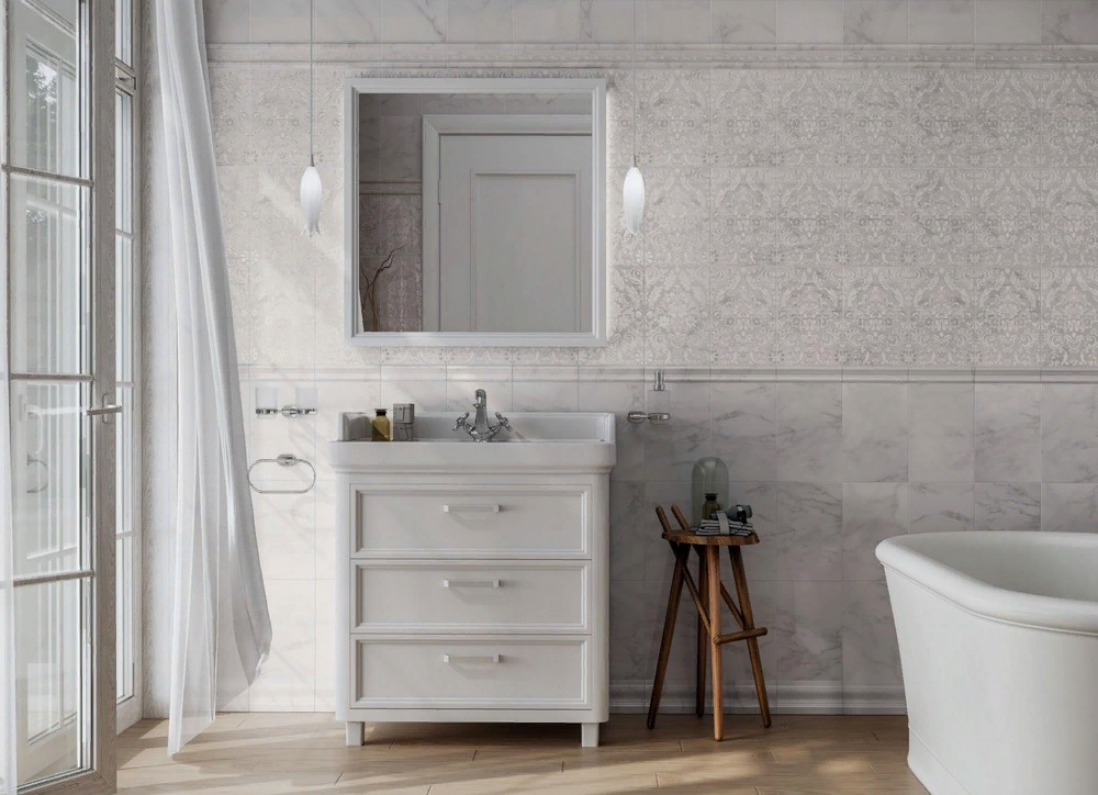 Мебель для ванной Kerama Marazzi Pompei New 80 см 3 ящика, белый глянцевый