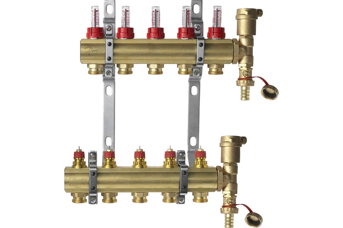 Комплект коллекторов Danfoss FHF-5F set 5 контуров 088U0725