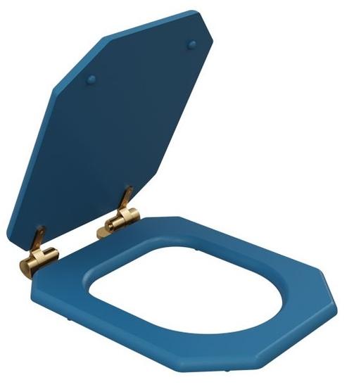 Крышка-сиденье для унитаза Caprigo Tempo KFE-47B-B136 с микролифтом, голубой/бронза