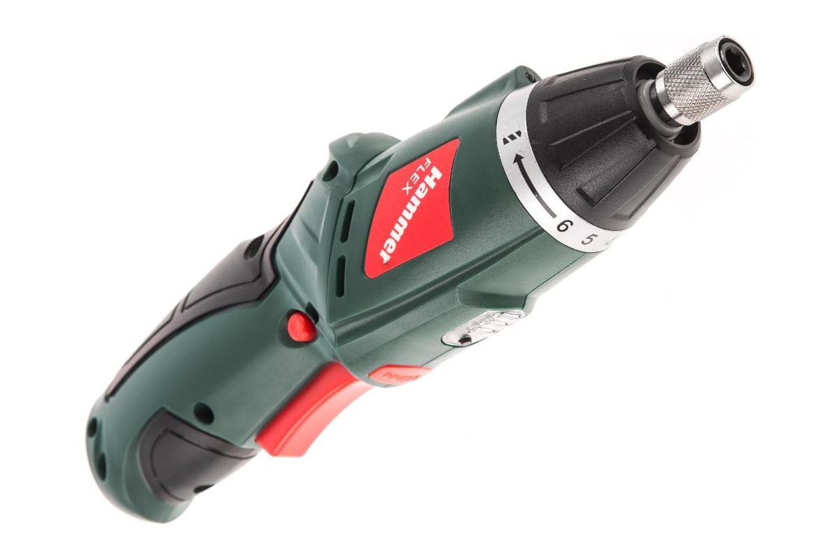 Аккумуляторная отвертка Hammer Flex ACD3.6Li USB с набором бит 545454