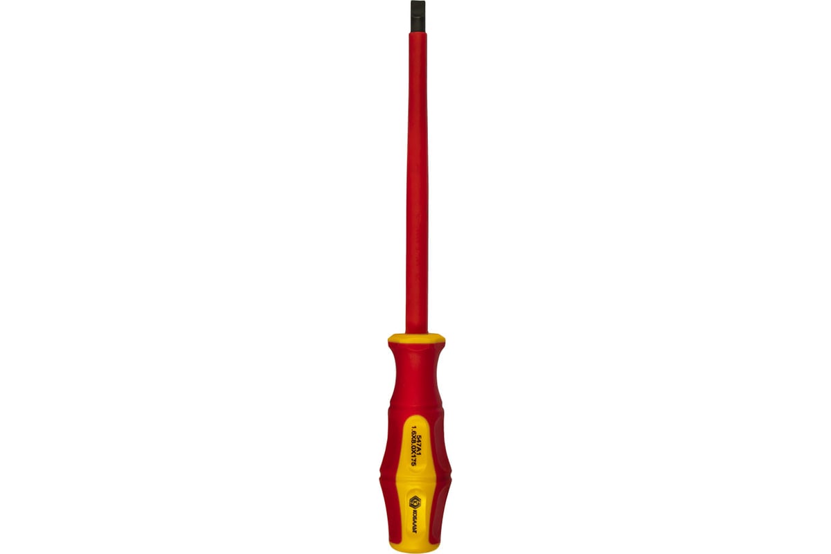 Отвертка диэлектрическая Ultra Grip SL 8,0 х 175 мм CR-V КОБАЛЬТ 646-478