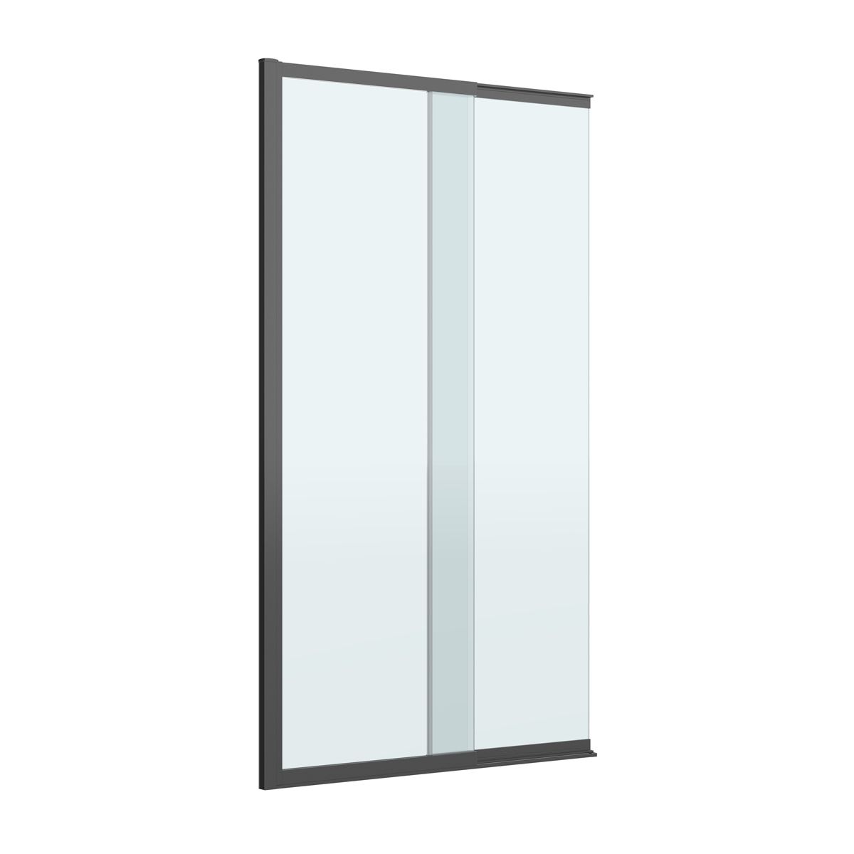 Шторка для ванны Cezares SLIDER-FIX-VF-11-90/150-C-NERO 90x150 прозрачная, черный матовый