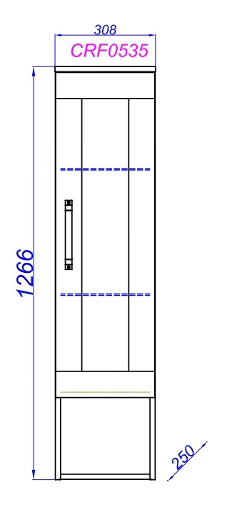 Шкаф пенал Aqwella Craft 31 см дуб балтийский, CRF0503DB