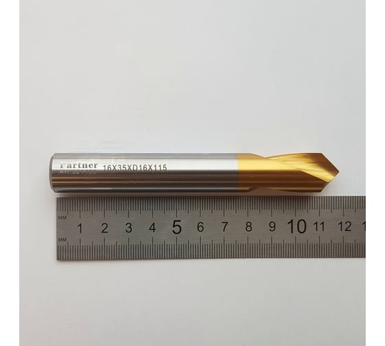 Сверло центровочное Серия 321 (16х115 мм, HSSE, TiN, 90°) Partner 321160