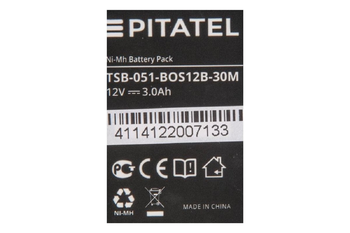 Аккумуляторная батарея ZeepDeep tsb-051-bos12b-30m (p/n: b-8220, bpt1004, bh1204), n-mh 12v 3ah 860699