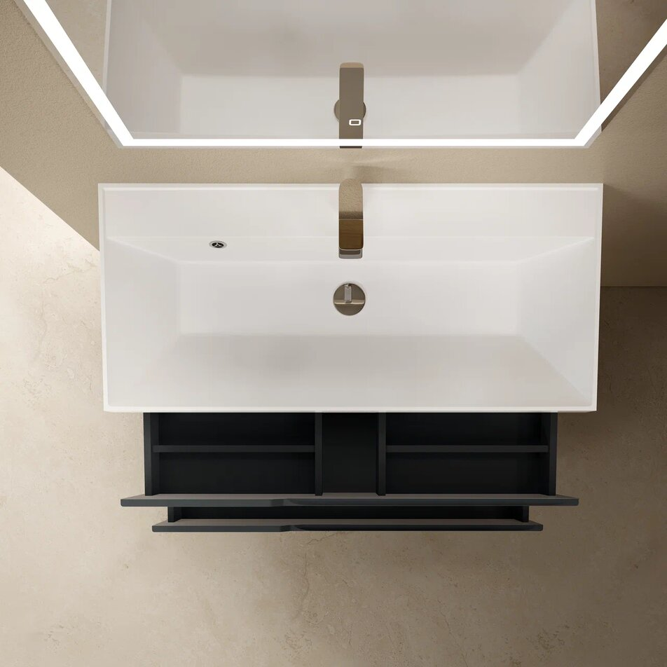 Тумба с раковиной AQUAme S3 100 см