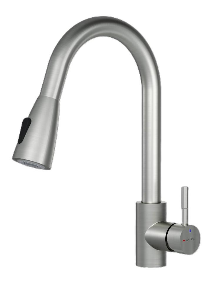 Смеситель для кухни Am.Pm X-Joy S F85B07511 выдвижной излив, сатин