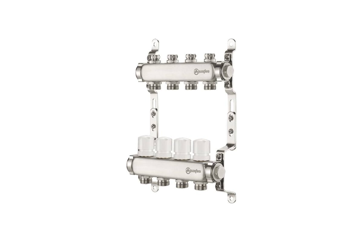 Группа коллекторов Aquasfera нержавеющая сталь, 1" м/м 10в 3/4" ЕК н/р 9504-09 129-6984