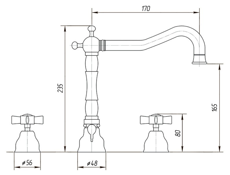 Смеситель для раковины Migliore Princeton ML.PRN-812.RA медь