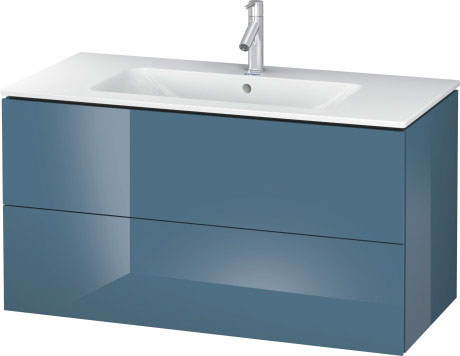 Тумба с раковиной Duravit L-Cube 103 2 ящика синий глянец