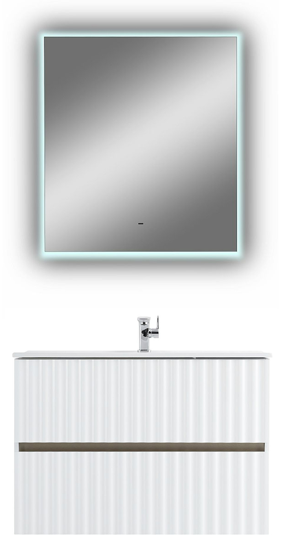 Мебель для ванной Art&Max Elegant 60 см, LED подсветка, белый глянец