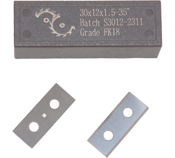 Нож сменный FHONK твердосплавный 30x12x1.5 стандарт HW 35º Z=2 NR (упаковка 10шт) 301215FK18-10