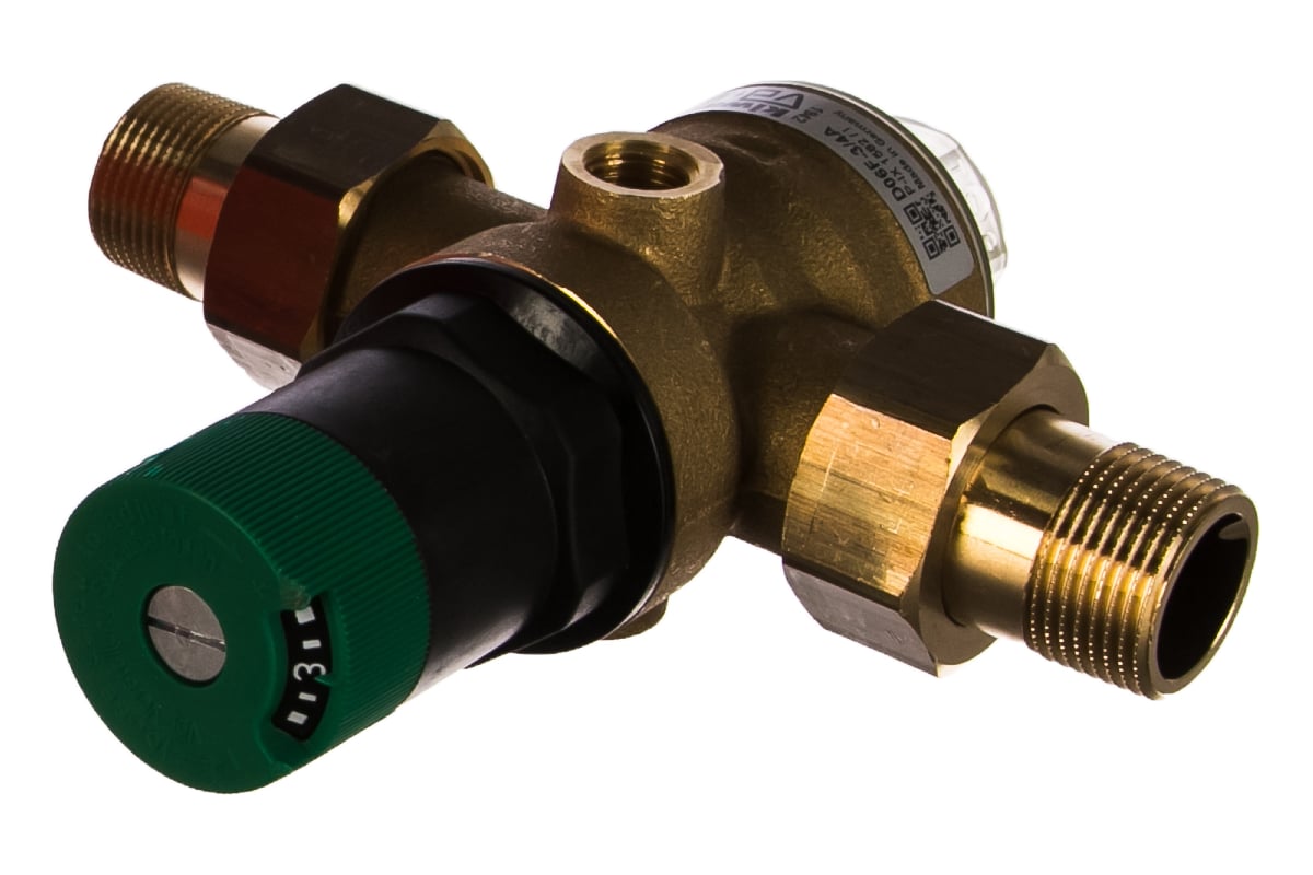 Клапан понижения давления на холодную воду Honeywell диапазон регулировки 1.5-6 атм D06F-3/4''A
