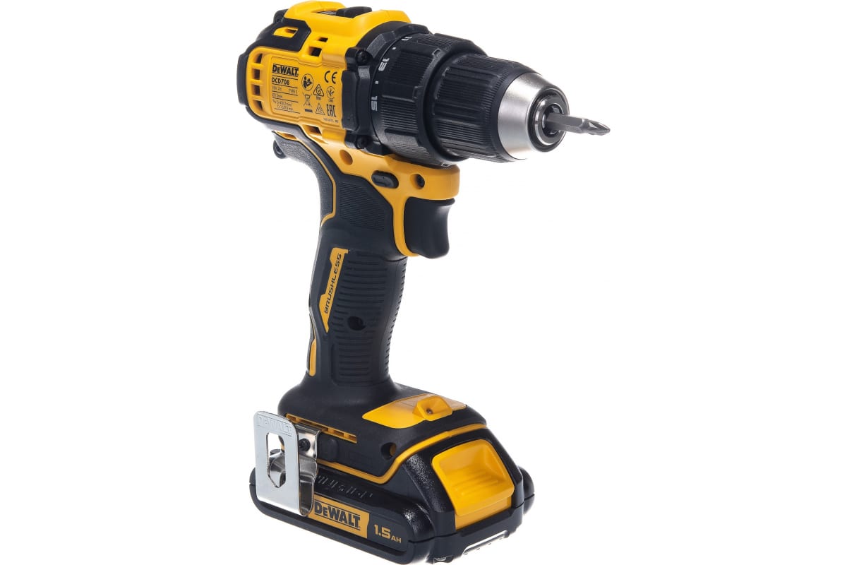Компактная дрель-шуруповерт DeWalt 18В DCD708S2T