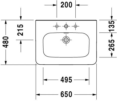 Раковина-столешница Duravit DuraStyle 65x48 2320650000