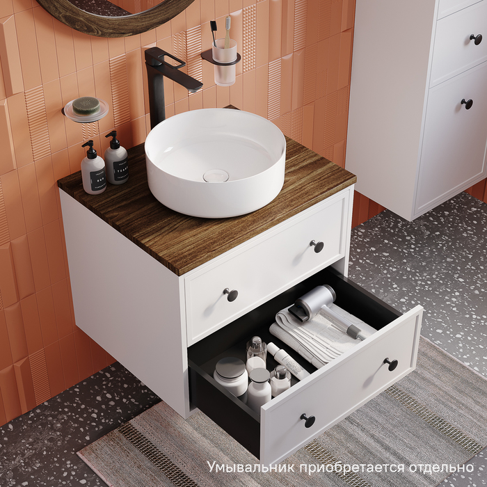 Тумба со столешницей Iddis Torr 60 см, МДФ макадамия орех