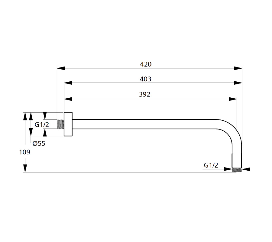 Кронштейн для верхнего душа Ideal Standard IdealRain B9445AA