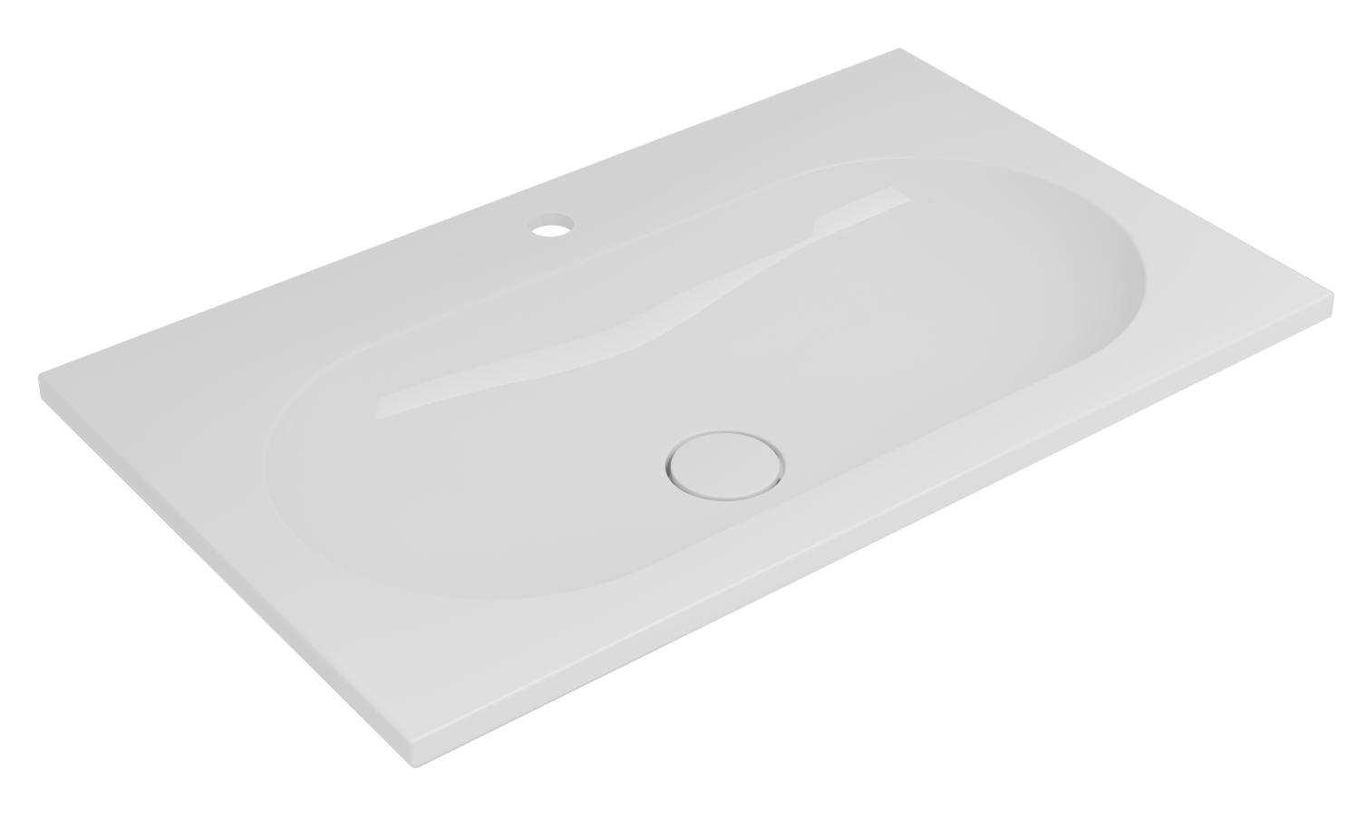 Раковина Vincea VCB-4H800W 80 см гелькоут, белый