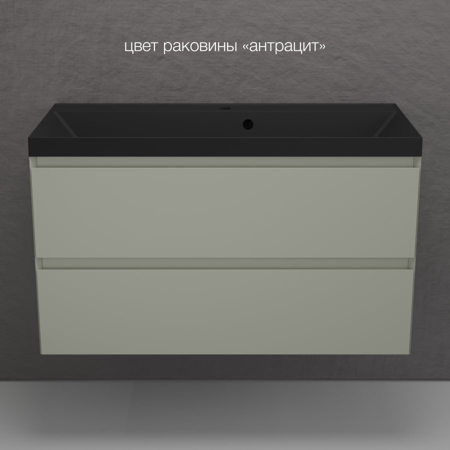 Тумба с раковиной Style Line Манхэттен 100 см олива