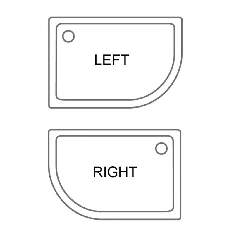 Поддон для душа Roltechnik Flat Asymmetric 120x80 асимметричный, левый