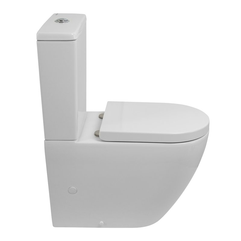 Унитаз-компакт BelBagno Sfera-Tor BB2141CP-TOR/BB2141T безободковый, смыв TORNADO