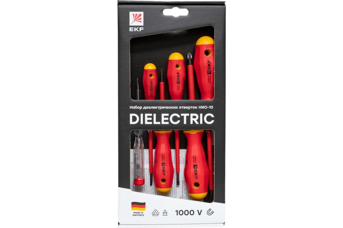 Набор диэлектрических отверток EKF НИО-10 Professional ndo-10