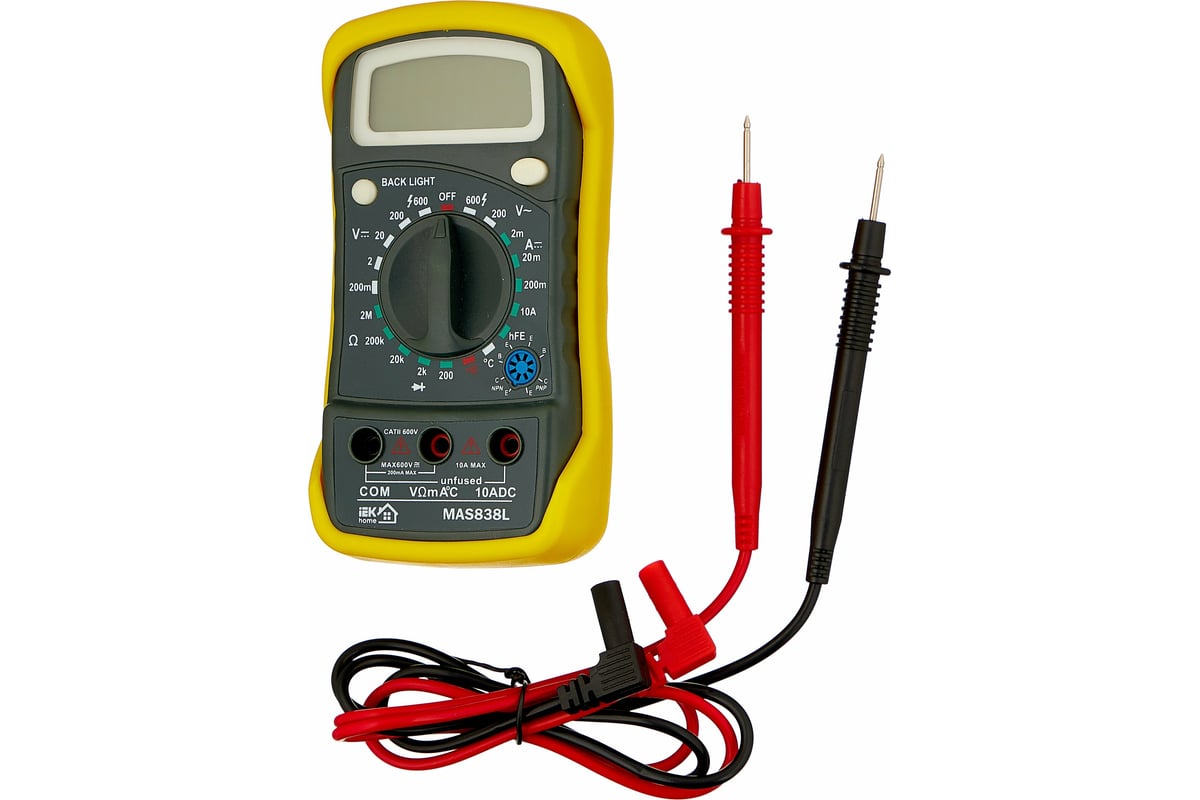 Цифровой мультиметр IEK Master MAS838L TMD-3L-838