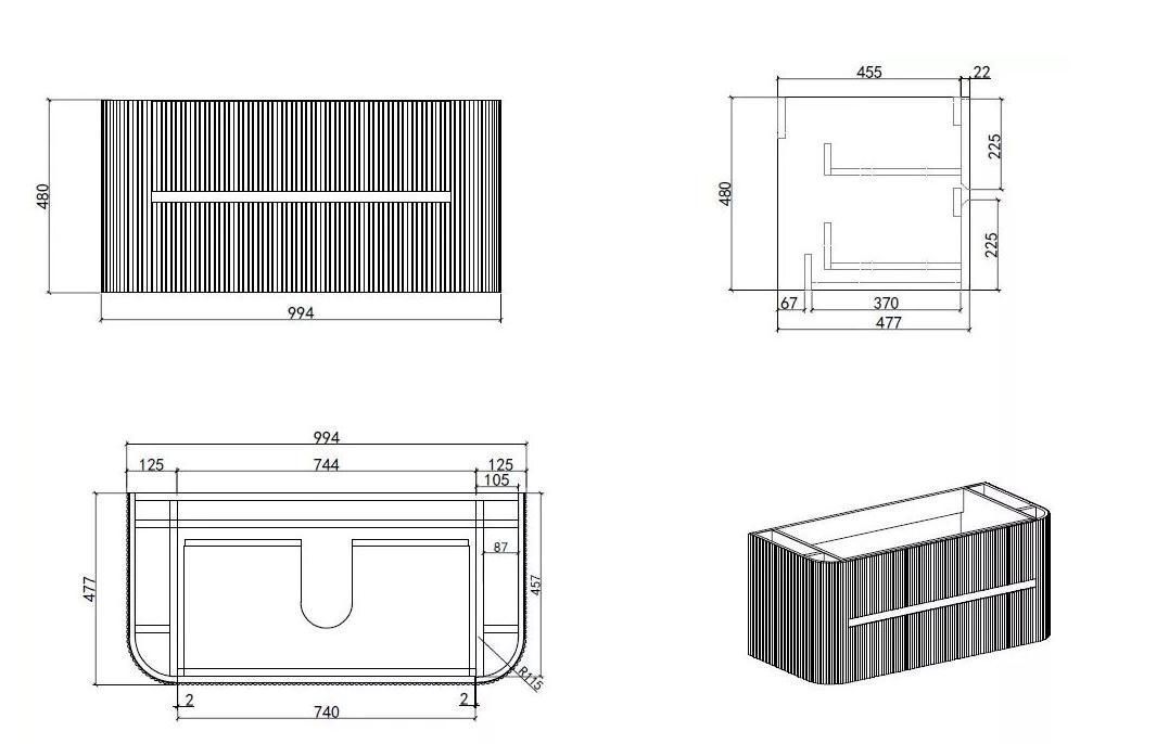 Тумба с раковиной Vincea Альто (Alto) 100 см светло-бежевый матовый