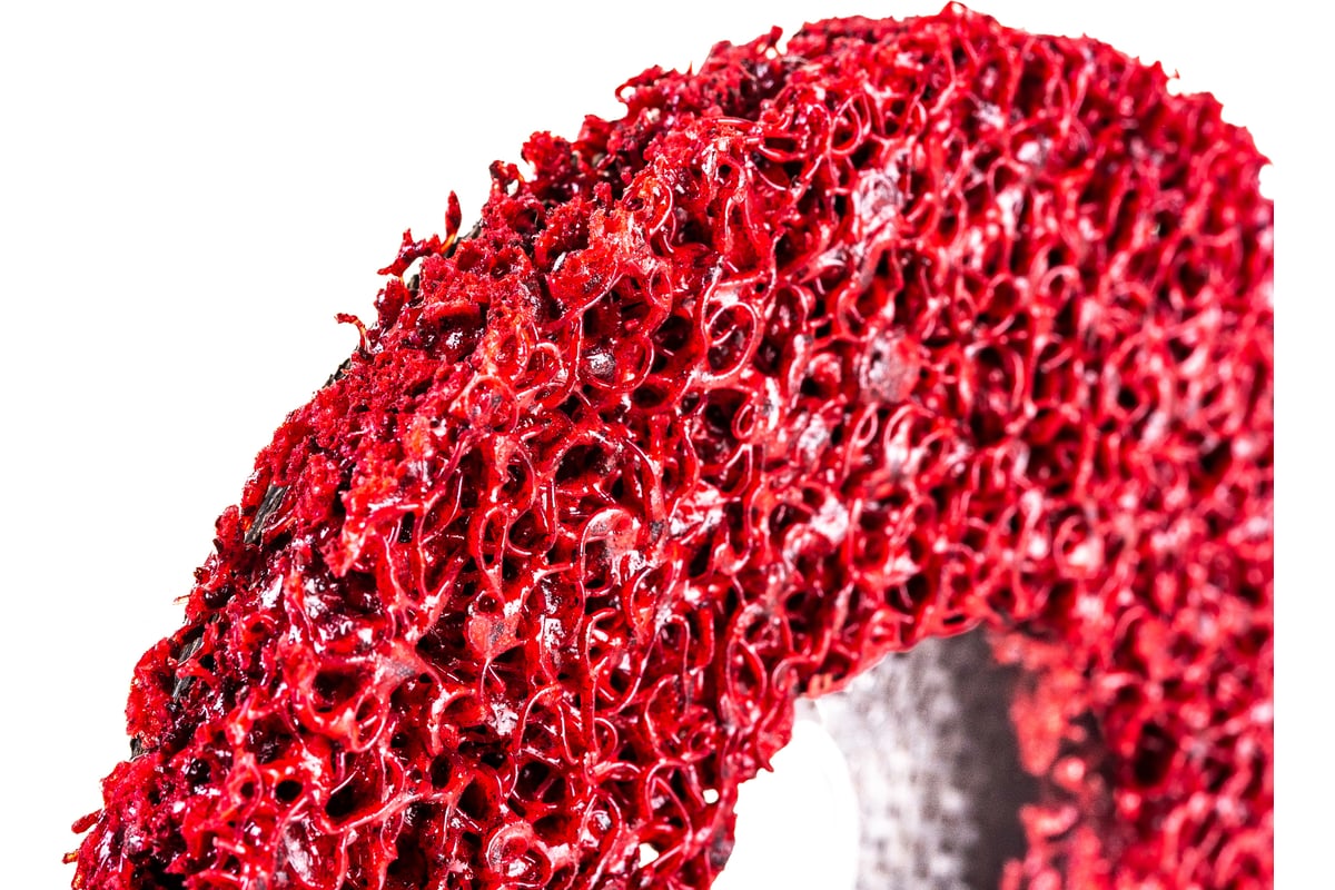 Диск зачистной Clean Strip Red 127х22 мм с фибровой оправкой BlackFox 12580