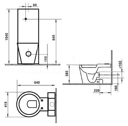 Крышка-сиденье Duravit Starck 1 Sost Close 0065880099 (старый арт. 0065880000)