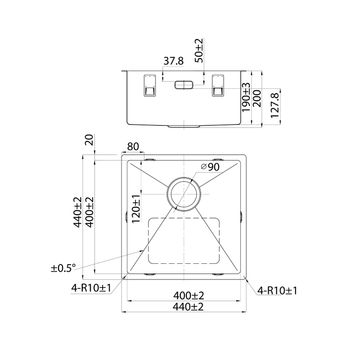 Кухонная мойка Iddis Edifice EDI44G0i77 44 см графит