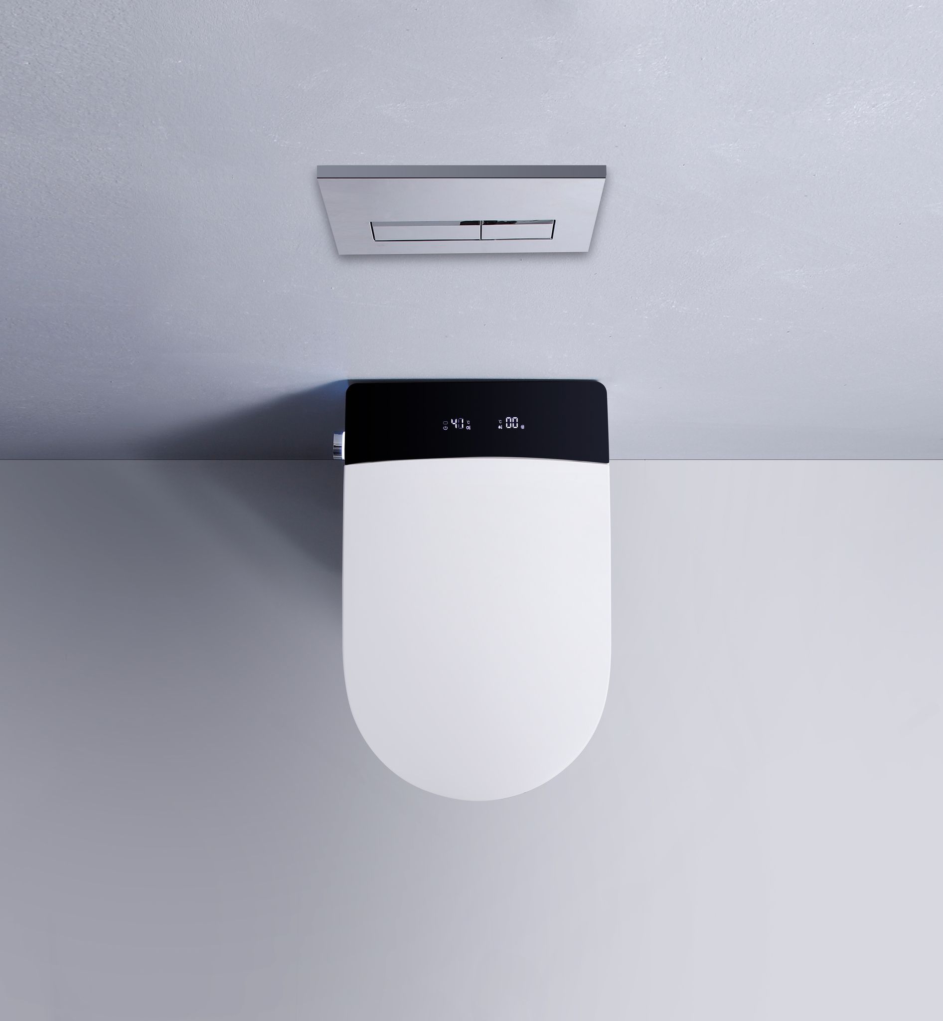 Электронный подвесной унитаз-биде Timo TЕ-751B с инсталляцией и черной матовой кнопкой