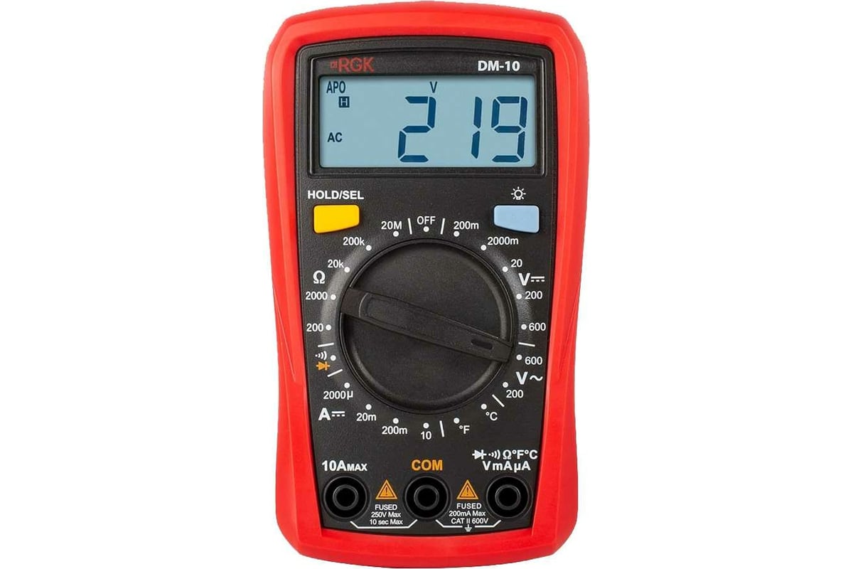 Цифровой мультиметр RGK DM-10 с поверкой 779623
