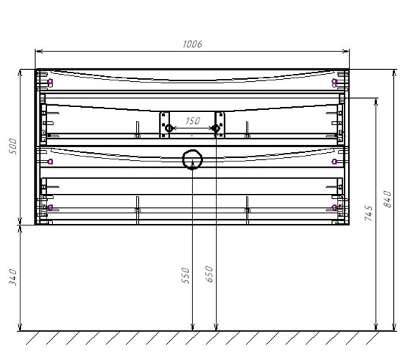 Мебель для ванной Vincea Mia 100 см V.Oak