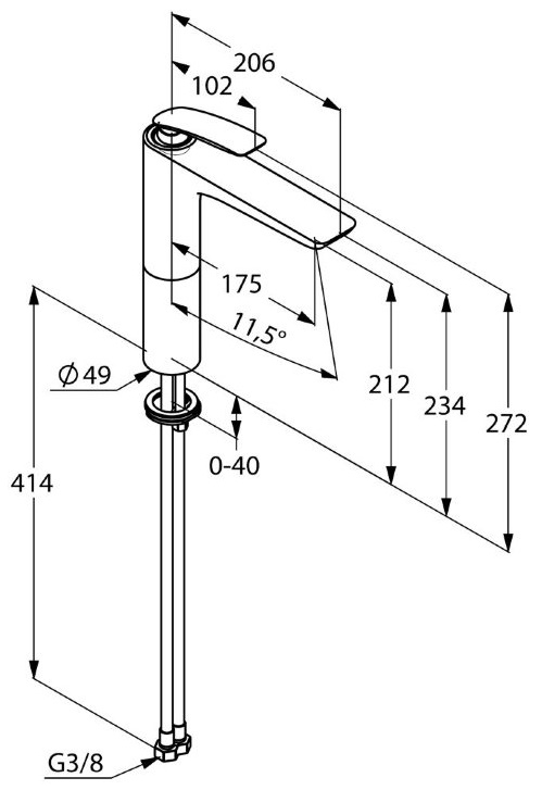 Смеситель для раковины Kludi Balance 522960575